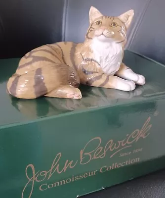 Buy John Beswick Connoisseur Collection Maine Coon Brown Tabby Cat - Original Box • 24£