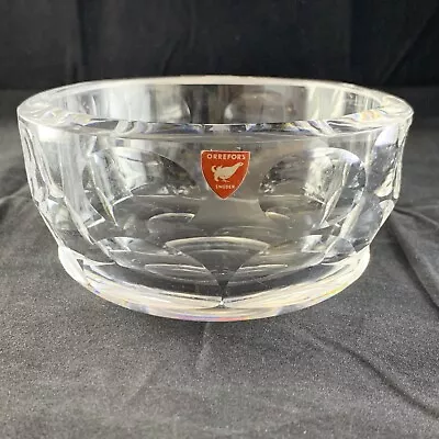 Buy Orrefors Ingeborg Lundin Cut Glass Polished Crystal Bowl 5” 1960’s • 33.20£