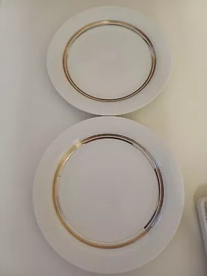 Buy Thomas Germany Porcelain White/gold Platinum Tableware Side Plates X 2 • 14£