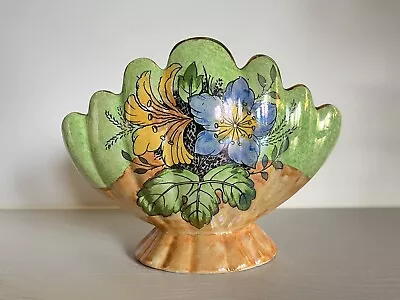 Buy Large Vintage Kensington Lustre Ware Scalloped Edge Mantel Vase • 22.99£