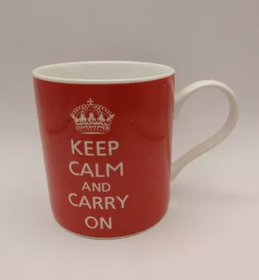 Buy Kent Pottery Keep Calm And Carry On Mug Red White Crown • 5.75£