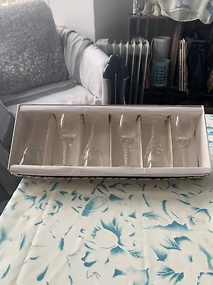 Buy VINTAGE Czechoslovakian Twisted Stem Apperateef Set Of 6 Glasses Boxed Pre-owned • 8£
