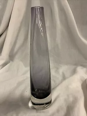 Buy Vtg MCM Holmegaard Polish Gray Lavender Vase 8.5” • 22.88£