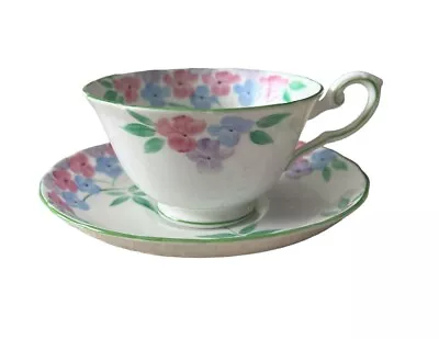 Buy Vintage Tuscan Fine English Cup And Saucer Set Pink Floral England Hand Painted • 12.48£