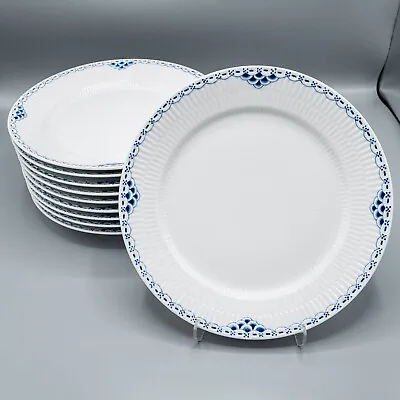 Buy Royal Copenhagen Princes Blue Large Dinner Plates Set Of 10- 627-10 3/4  • 959.04£