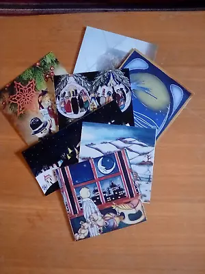 Buy Moorcroft Pottery Lot 6 Selection Of 7 Christmas Cards Used Sent To Me • 2£