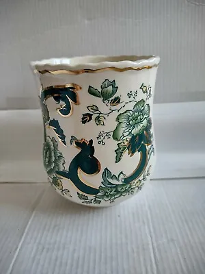 Buy Masons Ironstone Green Chartreuse Hand Painted Small 4.5   Vase Or Plant Pot G3 • 20£