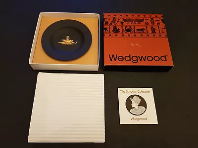 Buy 1978 Wedgwood Gilded Black Basalt Egyptian Collection Round Sweet/Pin Dish + Box • 30£