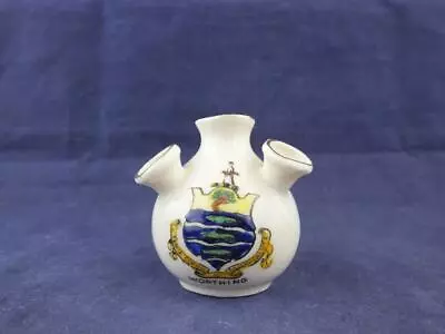Buy Vintage Queens Crested Ware 4 Funnel Vessel - Worthing. • 8.96£