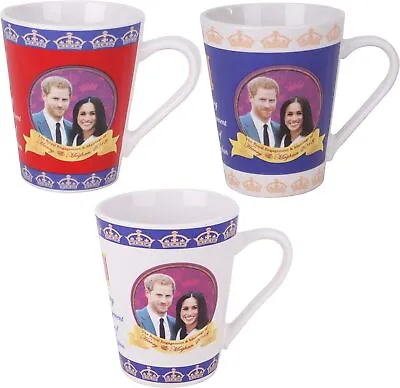 Buy 4 X Harry & Meghan Commemorative V Shaped Drinking Mug - Royal Wedding 2018 • 13.05£