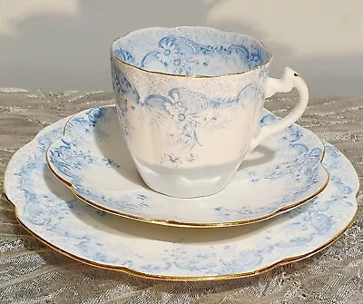 Buy Wileman Foley Pre-Shelly Fern Patten 5900 Lily Shape Trio C1896 Cup,Saucer,Plate • 34.99£