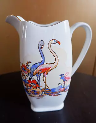Buy Vintage Kitsch Rubian Art Pottery Jug - Flamingo Design • 12£
