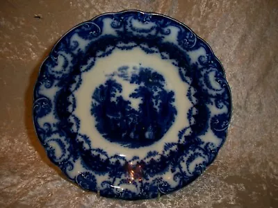 Buy Flow Blue Unmarked Dish Blue And White Possibly Victorian Decorative • 10£