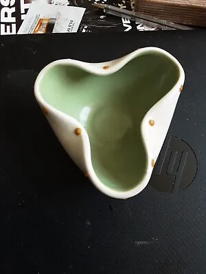Buy Beautiful Little Hornsea Pin Dish, Green , White And Gold Decoration • 1£