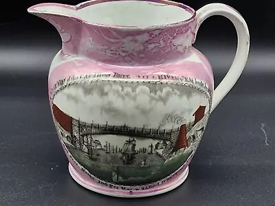 Buy Sunderland Ware Pink Luster Jug Wearmouth Bridge 1796 • 60£