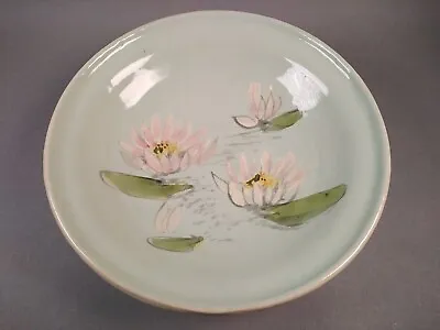 Buy Vintage Porthmadog Pottery Bowl ~ Water Lily Design ~ Signature To Base • 15£