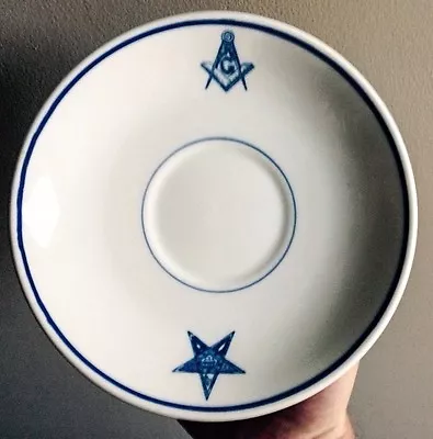 Buy 1940 Masonic Lodge Order Of The Eastern Star Oes Restaurant Ware Saucer, Vintage • 48.18£
