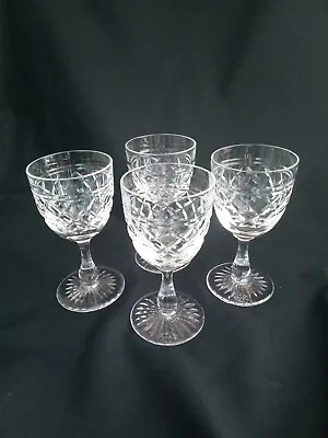 Buy Vintage, Edinburgh Crystal, EDI11 Cut, Wine Glasses X4 • 55£