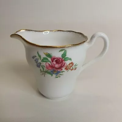 Buy Colclough Bone China Milk / Cream Jug - Pink Roses And Floral Pattern, Gilt Edge • 12.99£