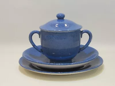 Buy William Moorcroft (for Libertys) Lidded Chocolate Cup Trio - Circa 1920's (1) • 45£