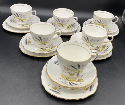 Buy Colclough Stardust China Set 6 Tea Cups, Saucers & Side Bread Plates  • 18.95£