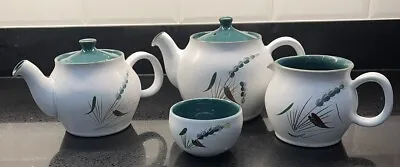 Buy Denby Greenwheat Teapots X 2, Creamer Jug & Sugar Bowl • 22£