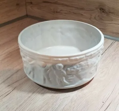 Buy Beautiful White Bretby Pottery Planter Or Jardiniere With Cherub Pattern No 29 • 57£