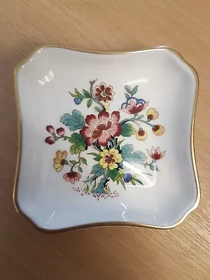 Buy Coalport Ming Rose Porcelain Square Trinket Or Pin Dish Very Good Condition  • 9.95£