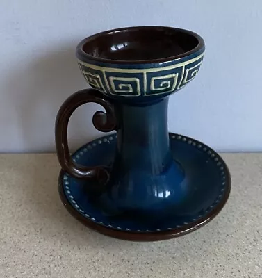 Buy Longpark Torquay Devon Pottery 4” Candlestick - Rare Greek Key Design • 19.99£