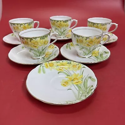 Buy Royal Standard Daffodils Fine Bone China Tea Cup And Saucer Lot 5 & 6 • 61.57£