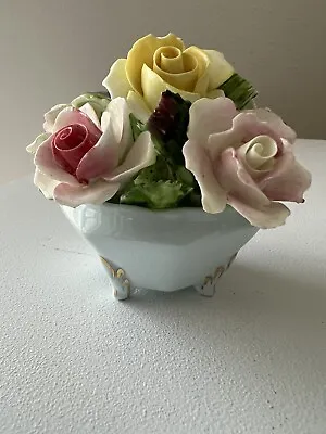 Buy Royal Adderley Made In England Rose Floral Bouquet Bowl Bone China Vintage • 33.18£