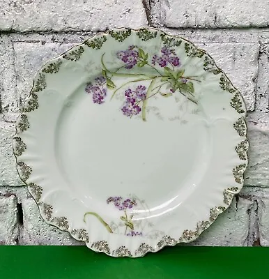 Buy Antique KPM Porcelain Hand Painted Purple Floral Plate 7.5  Collectors Plate • 13.03£