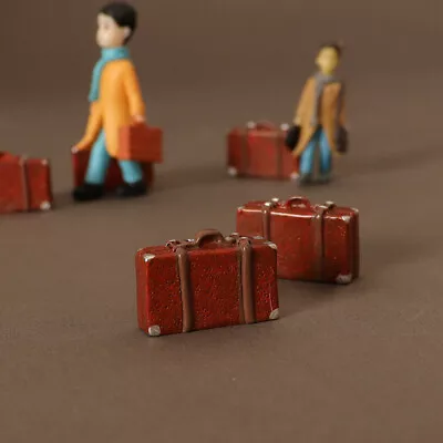 Buy 5PC Retro Mini Travel Suitcase 1:24 Scale Dolls House Miniatures Resin Accessory • 6.95£