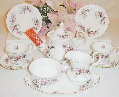Buy Royal Albert Tea Set LAVENDER ROSE With TEA POT🍰10 Piece Afternoon Tea For 2🍰 • 49.99£