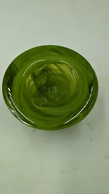 Buy Kosta Boda Atoll Swirl Green Glass Votive Candle Holder • 37.79£