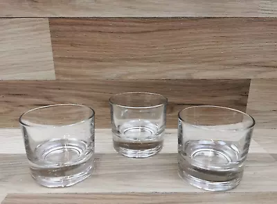 Buy 3 X Heavy Clear Glass Whisky / Tumbler Glasses - 400g Each • 12.99£