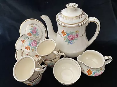 Buy Vintage Alfred Meakin China Coffee Set For 6 • 9£