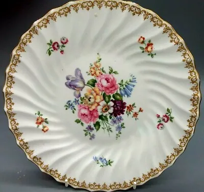 Buy Vintage Fine Bone China Staffordshire Crown Plate Flowers Pattern England • 18£