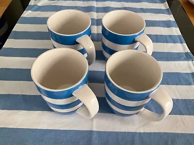 Buy Cornishware (T.G. Green & Co) 4 X 12oz / 34cl Mugs - Blue & White Stripes • 58.49£
