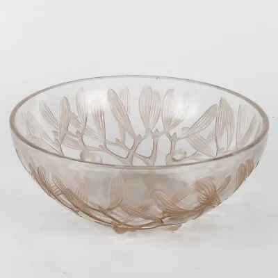 Buy Gui Cup White Glass Patina Sepia René Lalique R.Lalique Glass Bowl Mistletoe • 592.04£