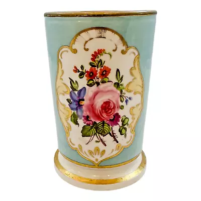 Buy Antique George III Spode Porcelain Sky Blue Floral Miniature Spill Vase Matchpot • 200£