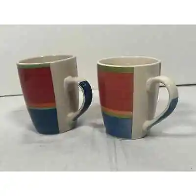 Buy Set Of 2 Royal Norfolk Mambo Coffee Mugs Stoneware 12 Oz • 17.97£