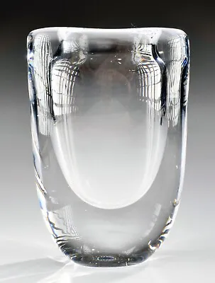 Buy VINTAGE SIGNED ORREFORS (Horta?) MID CENTURY 5  ART GLASS VASE • 48.14£