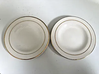 Buy Arklow Pottery 2 Small Plates White Gold Tip Plates Trinket Dish Irish Vintage • 8.23£
