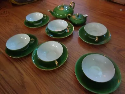 Buy Antique J & C Bavaria China Green Tea Set READ • 104.36£