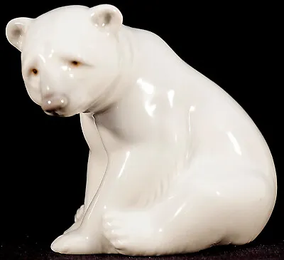 Buy Lladro Porcelain Polar Bear Figurine Sitting Figure 1209 • 24.62£