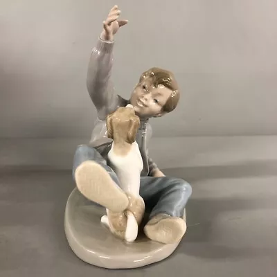 Buy Lladro Nao Boy With Dog Playing Figurine 278 Ornament Porcelain -FPL -CP • 19.99£
