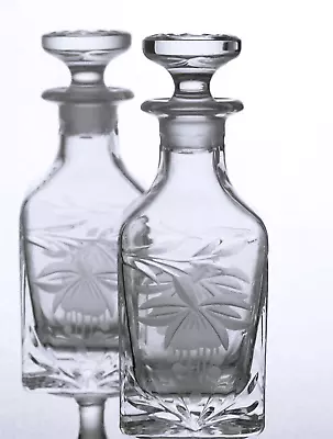 Buy Gorgeous Pair Royal BRIERLEY Lead Crystal FUCHSIA Cut Glass Scent  Oil Bottles • 25£