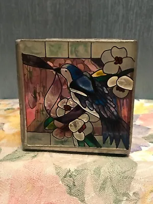 Buy Joan Baker Painted Stained Glass Votive Candle Holder Bluebirds • 28.72£