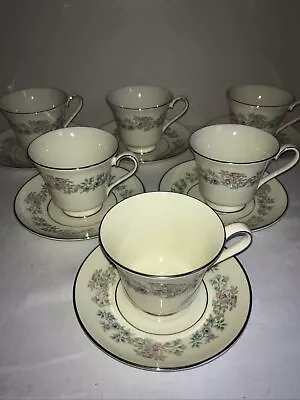 Buy Set Of 6 Minton Royal Doulton Summer Song Tea Cups & Saucers Vintage China • 9.99£